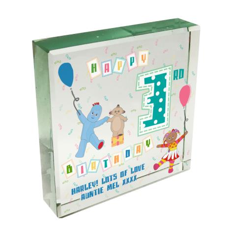 Personalised In The Night Garden Birthday Glass Block £17.99